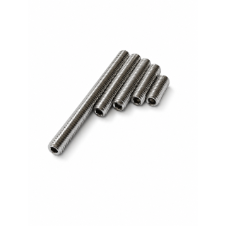 M8 threaded rods, available in lengths from 12 mm to 200 mm